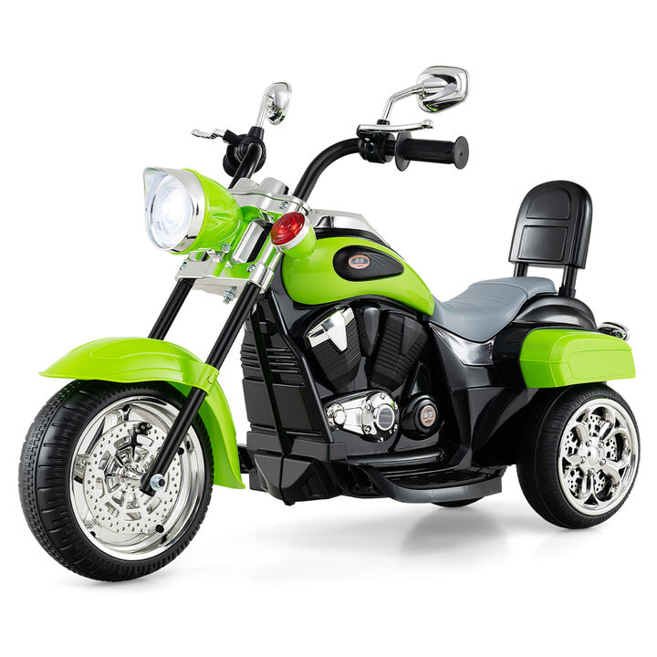 6V Toddler Electric Ride-On Bike with 3 Wheels, Horn and Front Headlight