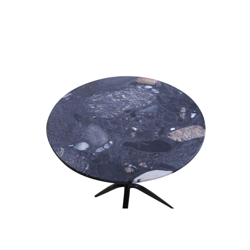 World Interiors Glacier 18 Accent Table in Norigo Marble Marble
