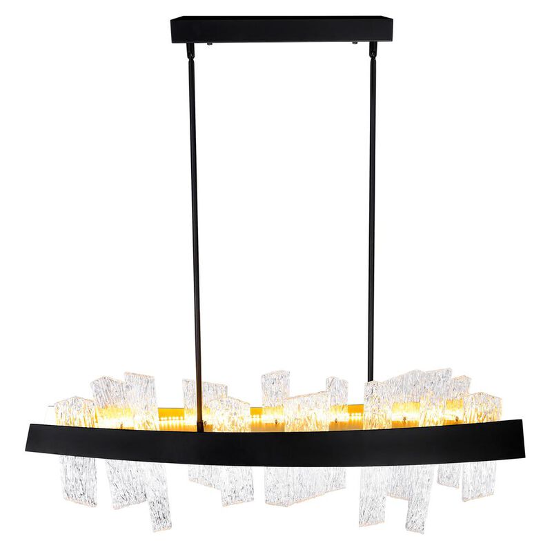 CWI Lighting Guadiana 39 in LED Black Chandelier