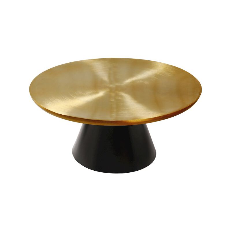 Meridian Furniture Martini Brushed Gold/Matte Black Coffee Table