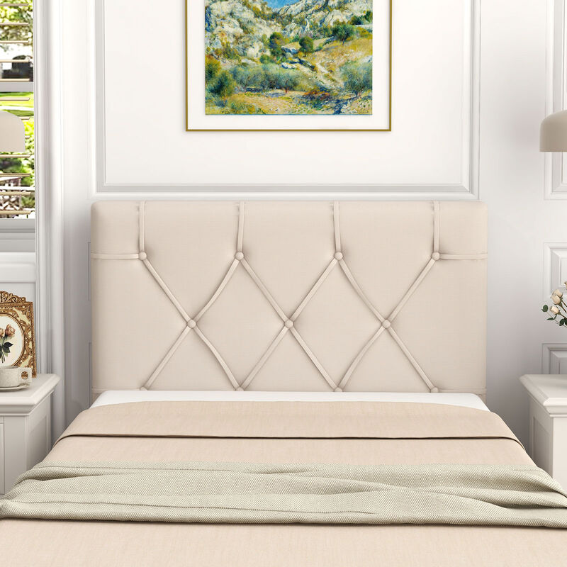 Upholstered Headboard for  Bed with Fabric Upholstery