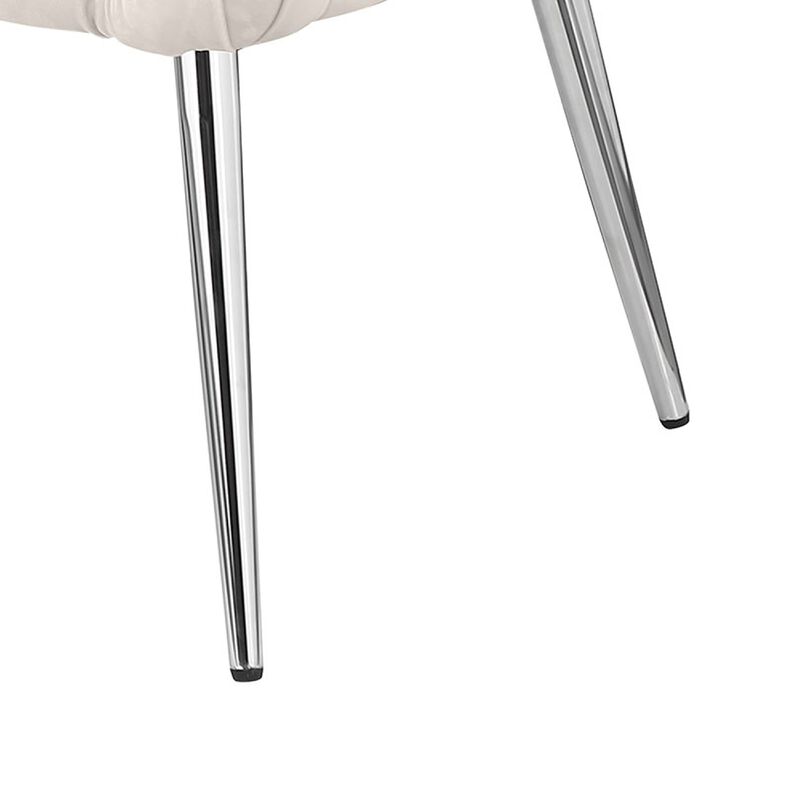 Lila Bench, Foam Seat, Button Tufted, Chrome Legs image number 5