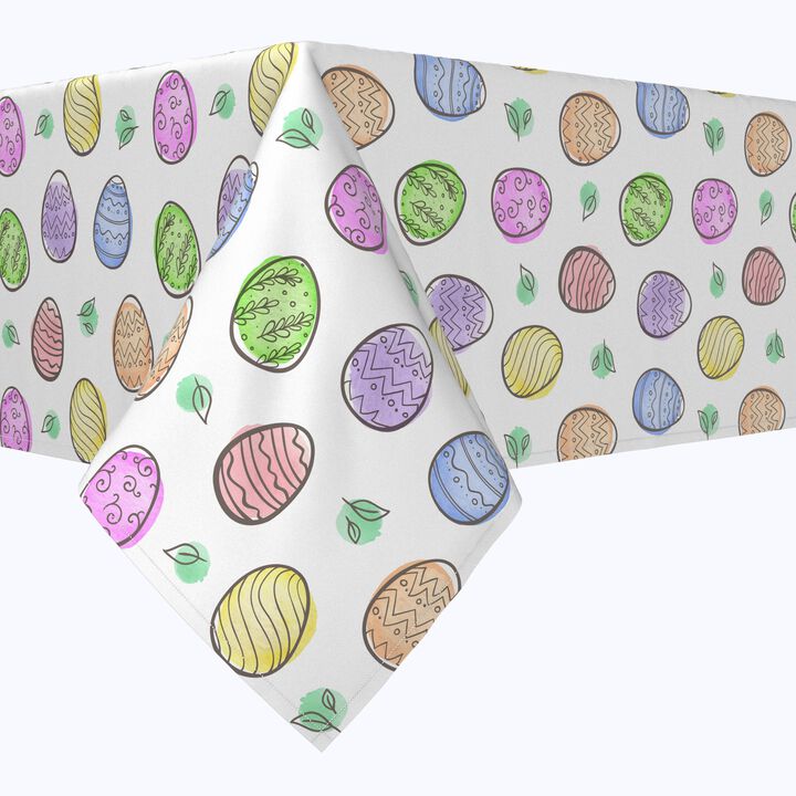 Fabric Textile Products, Inc. Square Tablecloth, 100% Polyester, Simple Eggs and Watercolor Blots