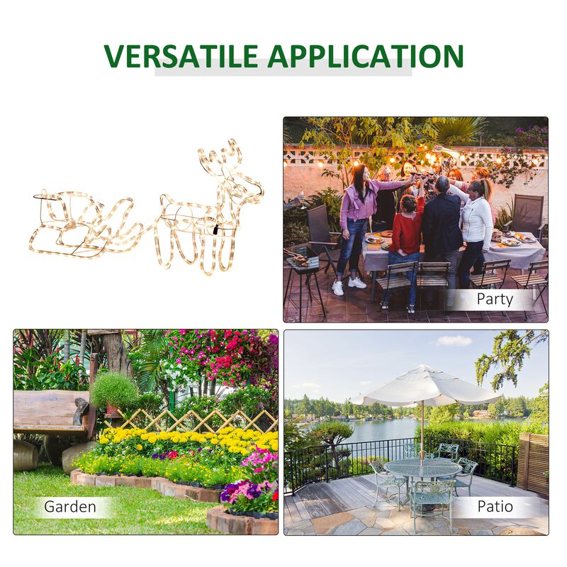 35" Christmas Pre-Lit LED Display Outdoor Reindeer Holiday Yard Lawn Decoration