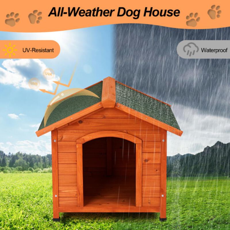 Dog House for Outdoor & Indoor Weather-Resistant Pet Shelter for Small to Large Dogs