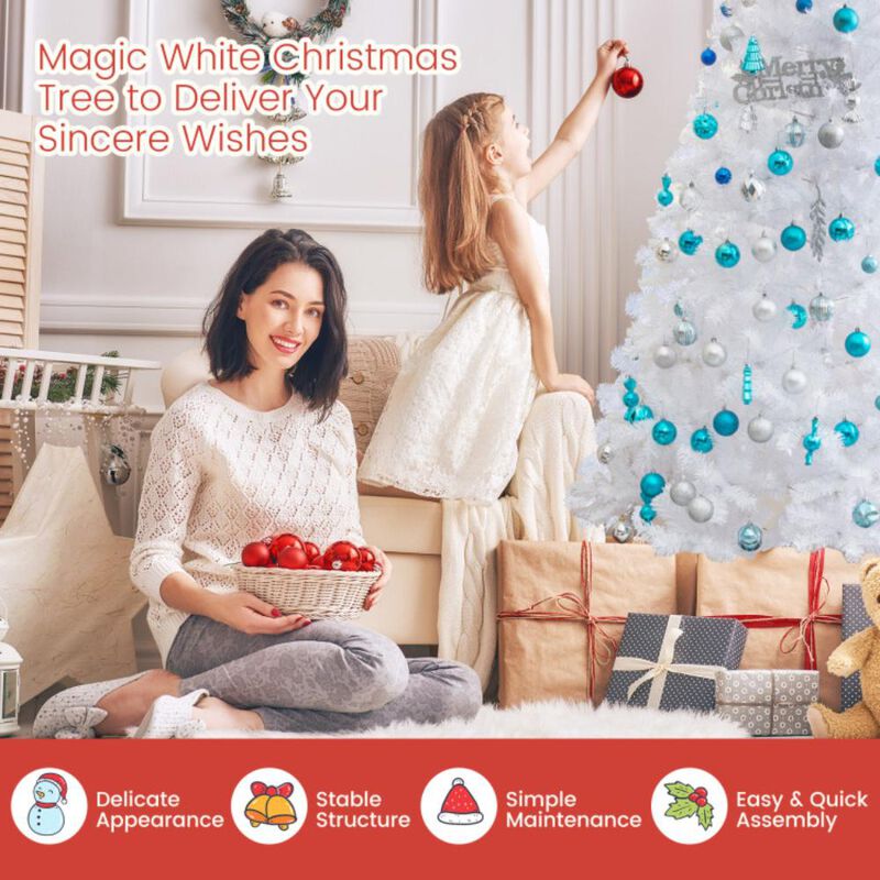 Hivvago White Christmas Tree with Solid Metal Legs image number 2