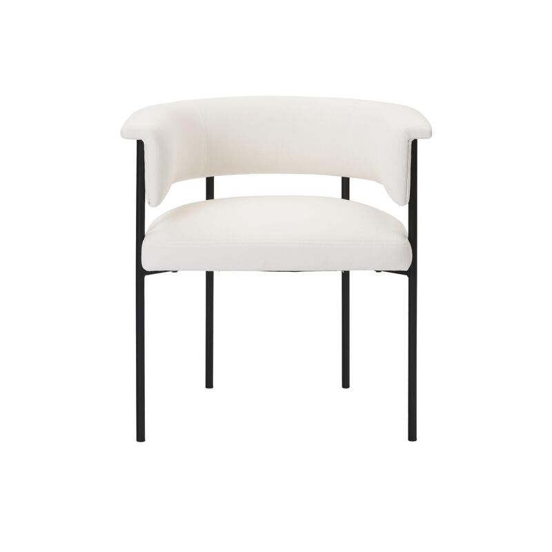 Taylor Black Performance Linen Dining Chair image number 0