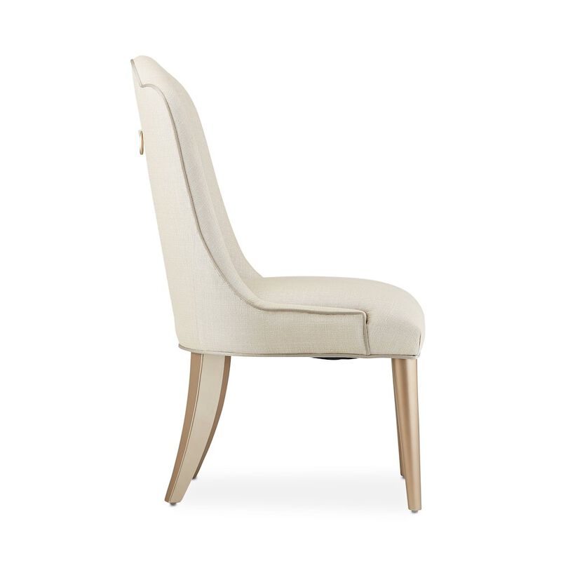 Michael Amini Malibu Crest Dining Side Chair - Chardonnay Set of 2