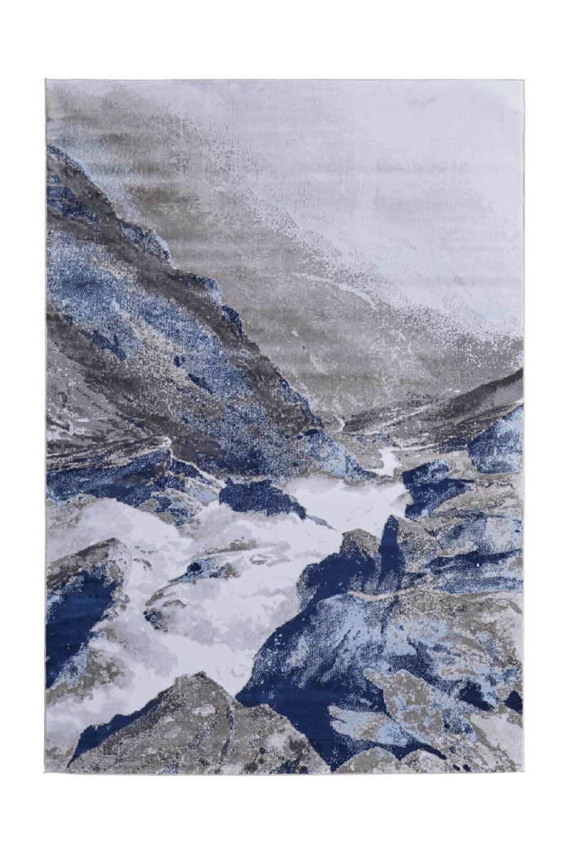 Gaspar 3838F Gray/White 5'2" x 7'2" Rug image number 0