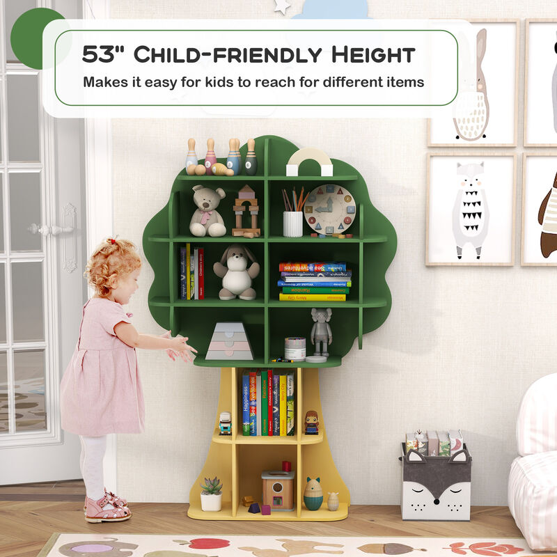 Open Shelf Bookcase for Kids – Toy Organizer and Display Rack in One