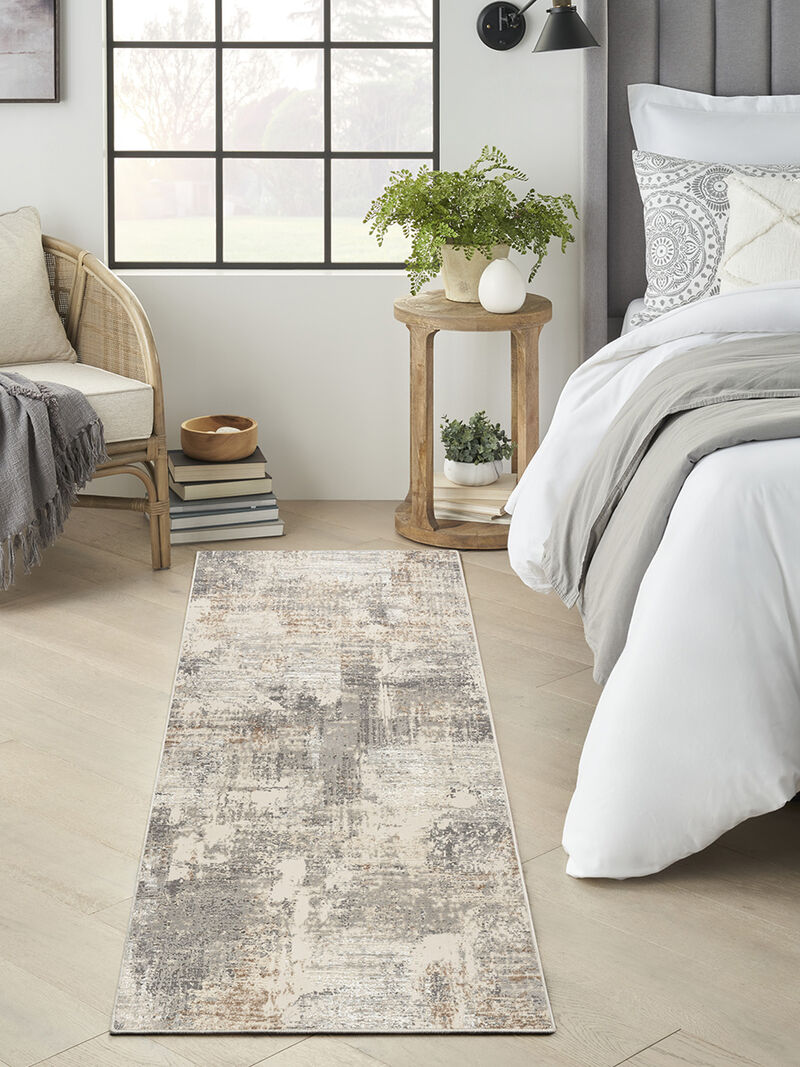 Sustainable Trends SUT04 Beige/Gray 2'2" x 7'6" Rug
