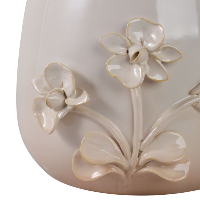 9" Flower Applique Planter image number 4
