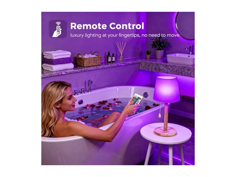 Rechargeable Cordless Waterproof Shower Lamp For Bedroom Bathroom Outdoor image number 3
