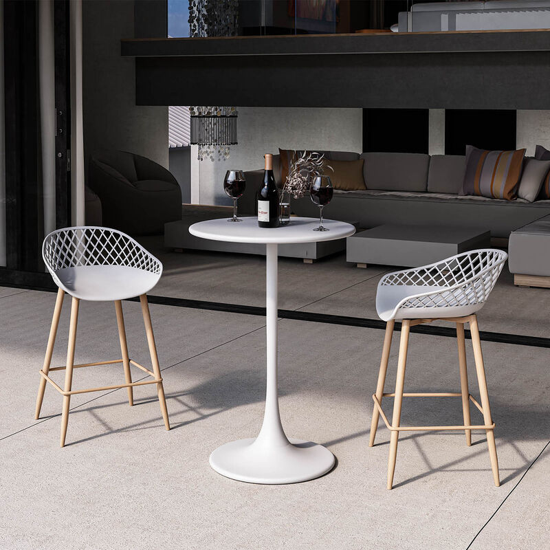 KURV&trade; OUTDOOR & INDOOR ROUND 24" STEEL COUNTER HEIGHT TABLE