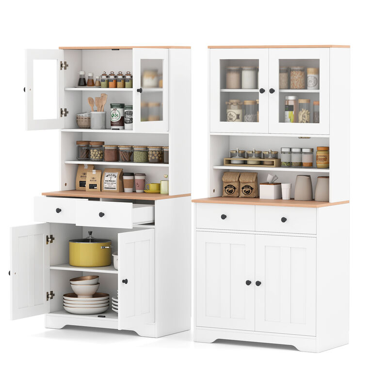 Multi-Purpose Pantry Cabinet with Adjustable Shelving