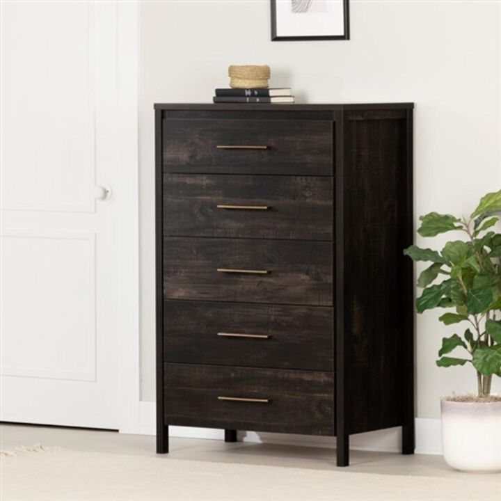Hivvago Modern Java 5 Drawer Storage Chest