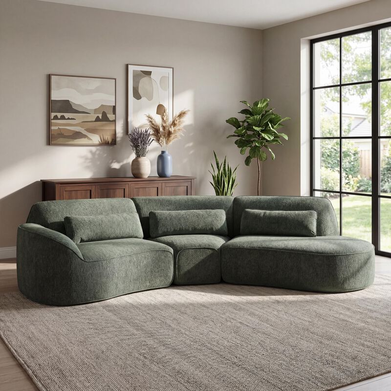 Jexfok curved Sectional Sofa image number 3