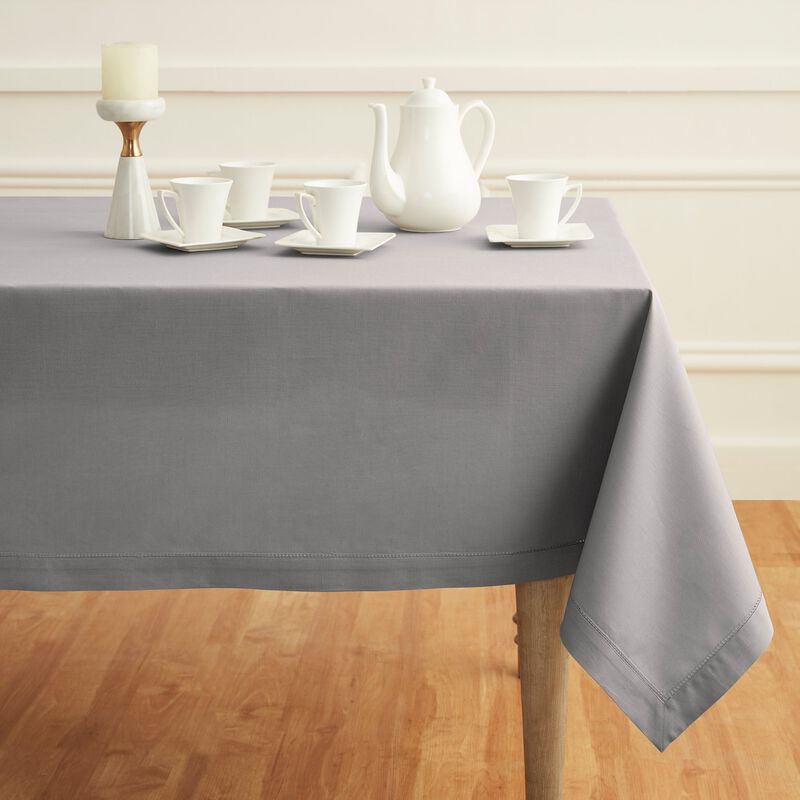 Solino Home Cotton Linen Hemstitch Tablecloth &ndash; Handcrafted, Machine Washable, Perfect for Holiday and Everyday Dining