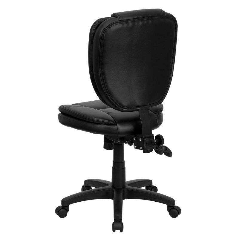 Caroline Mid-Back Fabric Multifunction Swivel Ergonomic Task Office Chair with Pillow Top Cushioning image number 5