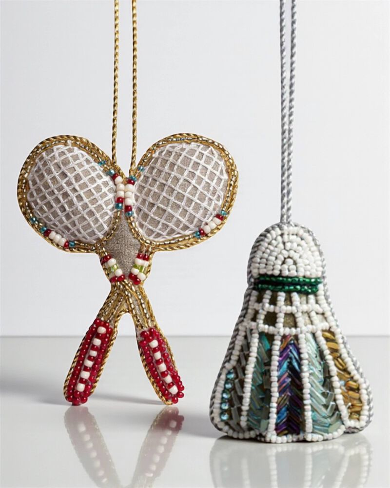 Badminton Ornament Set