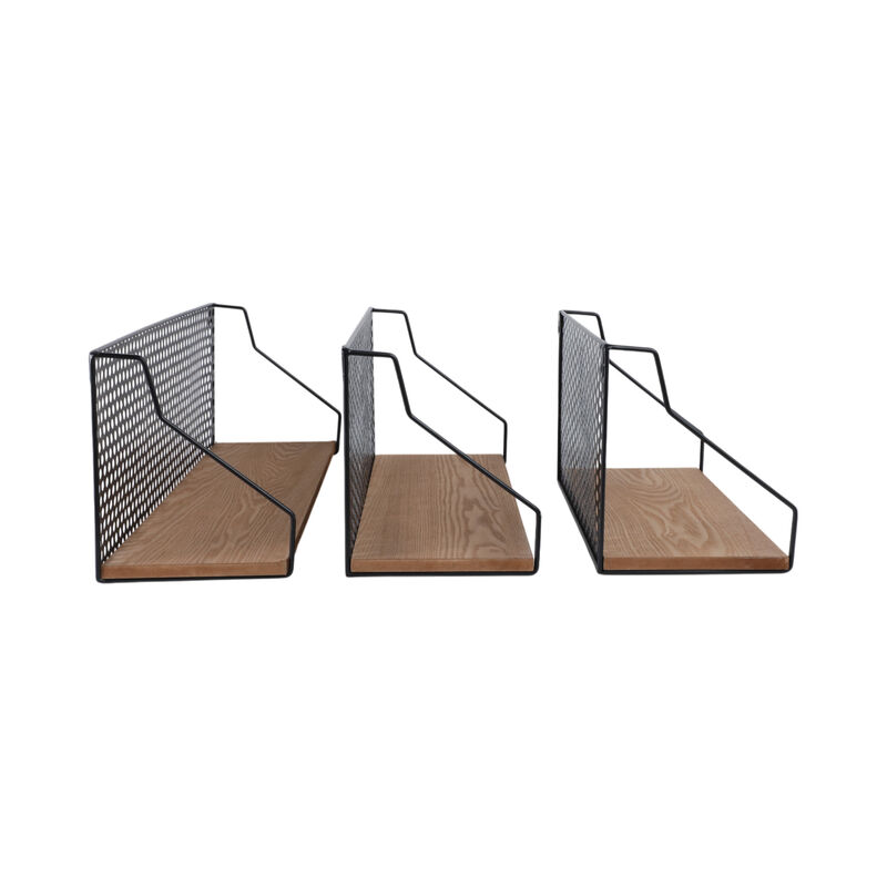 Metal/Wood S/3 Shelves image number 2