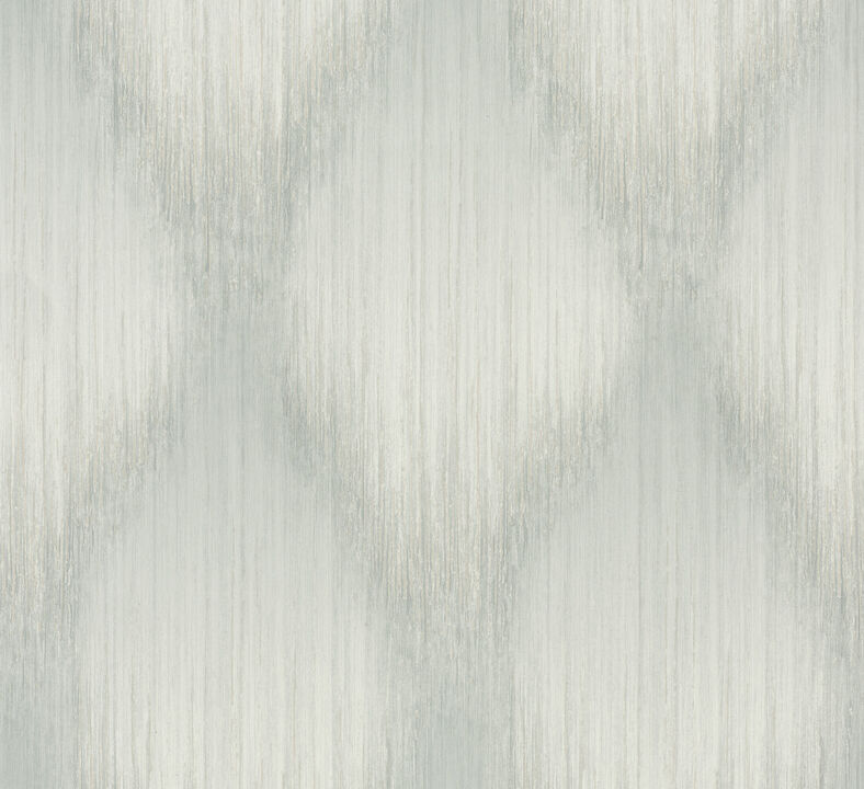 Starfall Sage Metallic Ikat Wallpaper