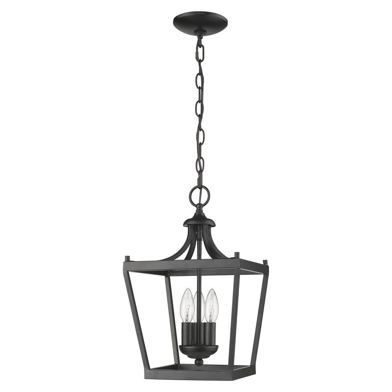 Hivvago Vintage Black Metal Tapered Hanging Light