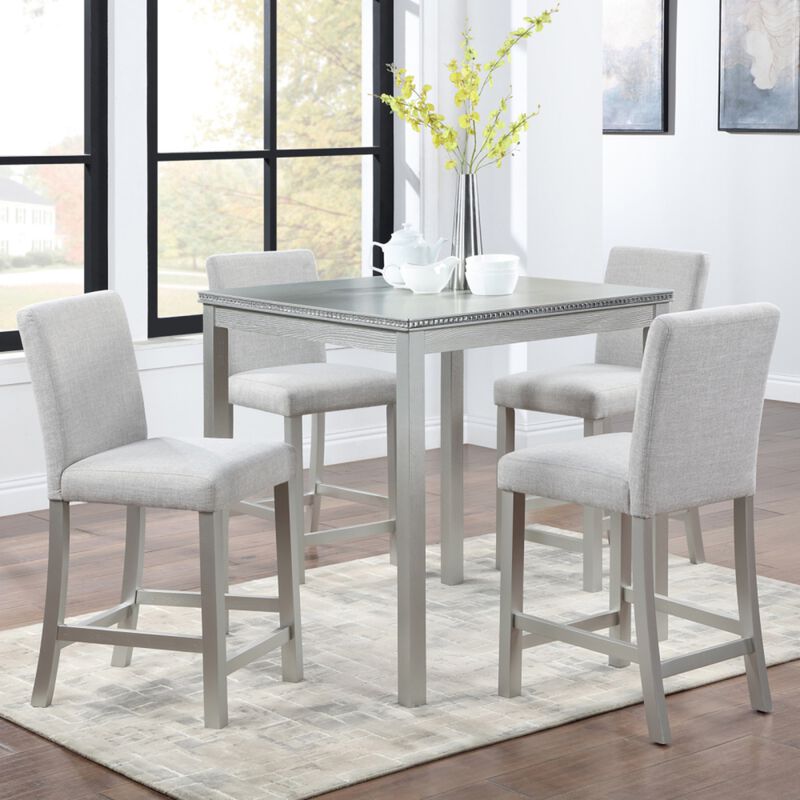 Zograk 5‑Piece Counter Height Dining Table Set image number 1
