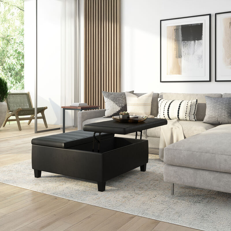 Simpli Home Ellis Coffee Table Storage Ottoman image number 2