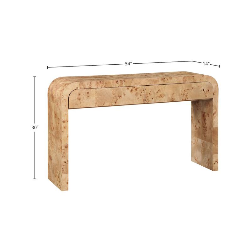 Meridian Furniture Cresthill Natural Ash Console Table