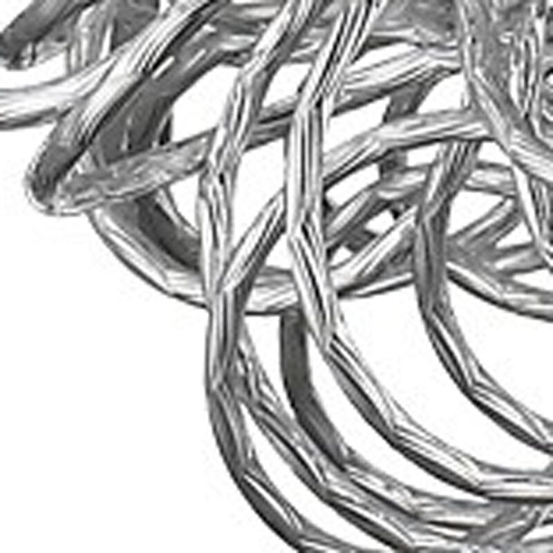 Hivvago Mingle 3-Light Polished Chrome Pendant With Faceted Chrome Aluminum Wire Shade