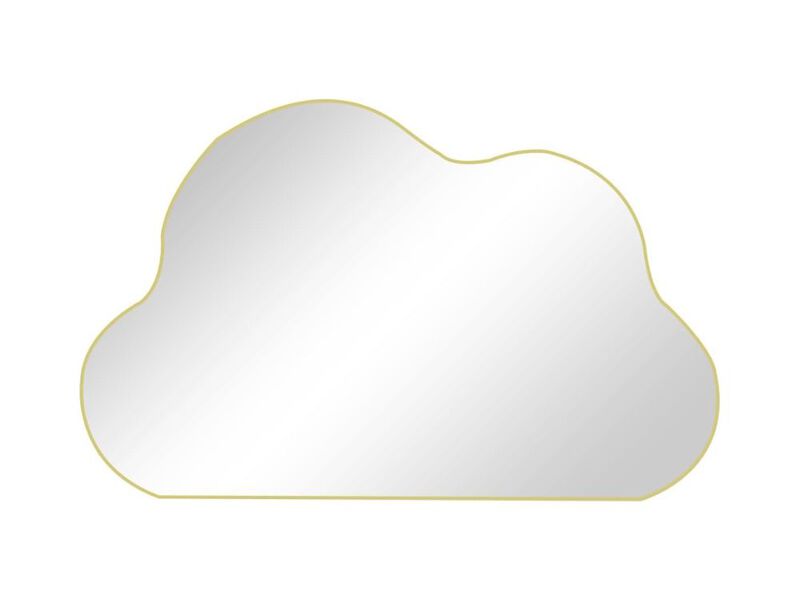 Gold Irregular Cloud Shaped Wall Mirror 20.5x33.5 Inch Decorative Mirror for Home image number 0