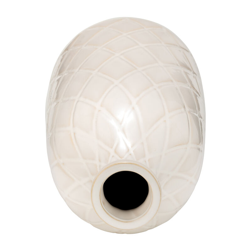 Cer, 16" Plaid Textured Vase image number 3