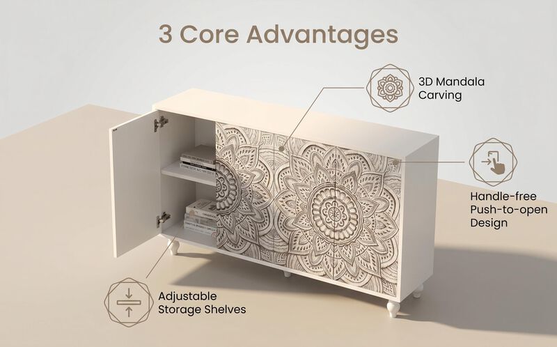 Judtik Embossed Sideboard image number 3