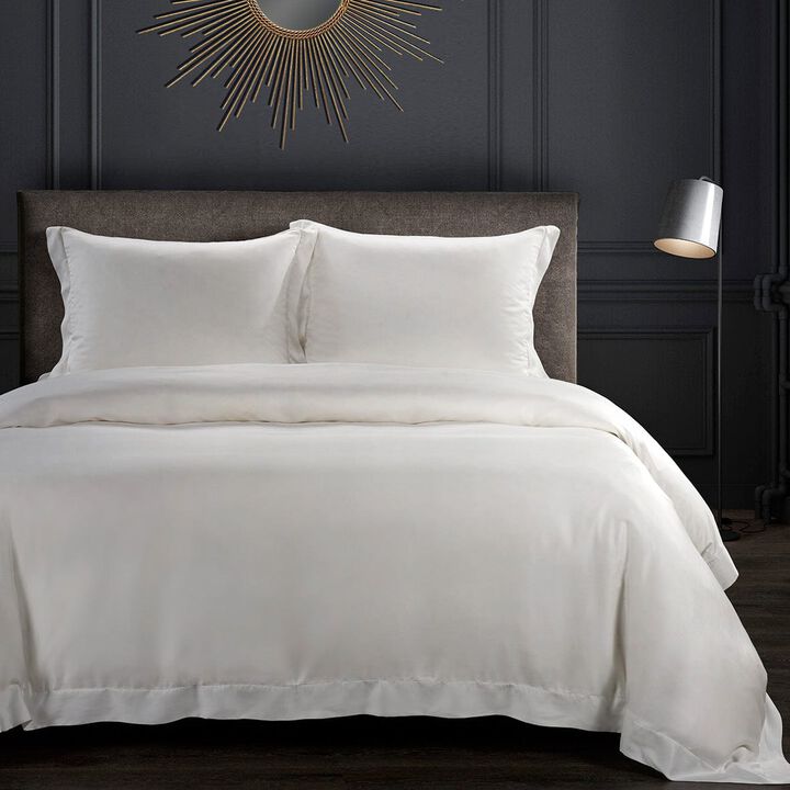 Eucalyptus White Queen Duvet Cover Set