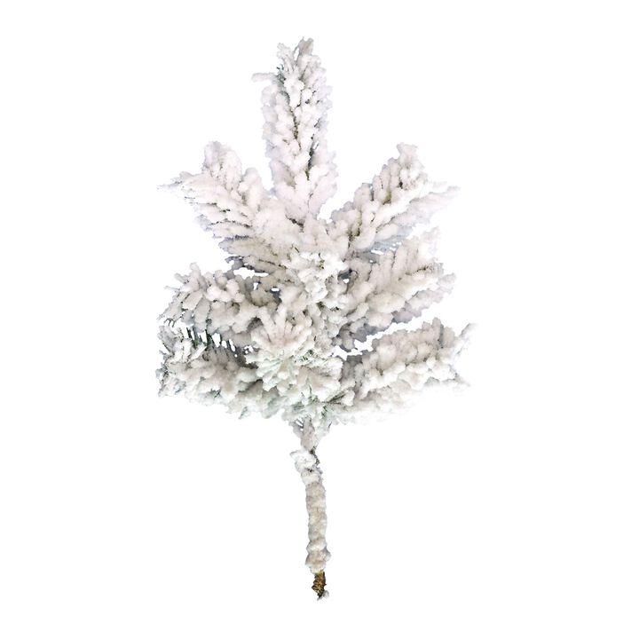 Vickerman 18" Flocked Alaskan Pine Artificial Christmas Spray - Includes 4 Sprays per Pack - Beautiful Snowy Spray - Realistic Looking Spray - Flocked Tips