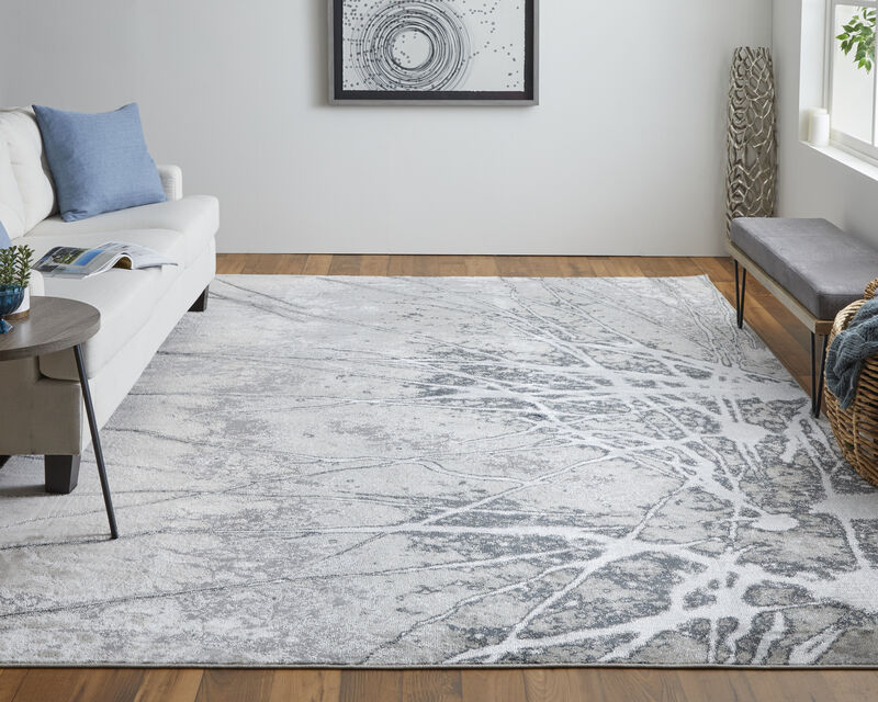 Astra 39L5F Gray/Silver/Ivory 8' x 10' Rug