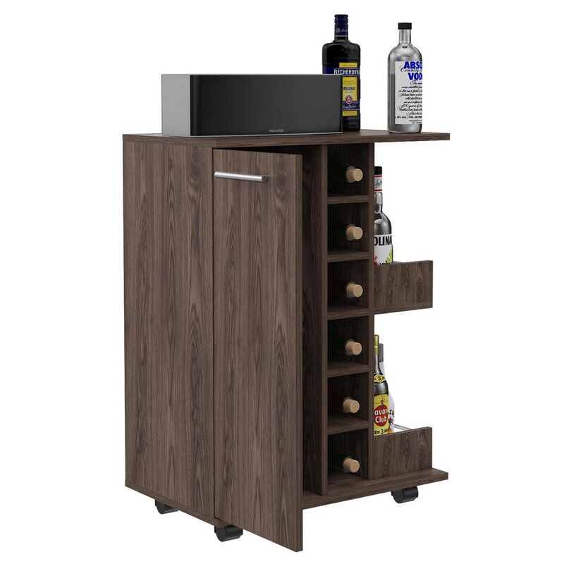 Magda Bar Cart Dark Brown