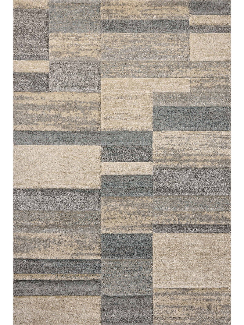 Silas SLA-07 Slate / Sand 18" x 18" Sample Rug by