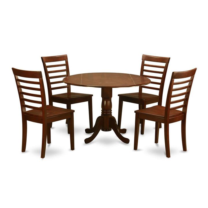 5 Pc small Kitchen Table and Chairs set-Kitchen Table and 4 dinette Chairs