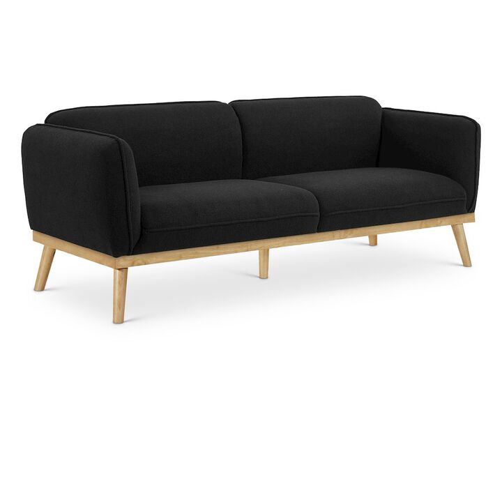 Meridian Furniture Nolita Black Boucle Fabric Sofa