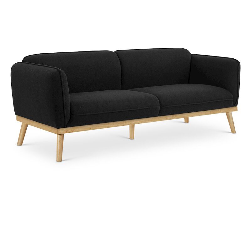 Meridian Furniture Nolita Black Boucle Fabric Sofa