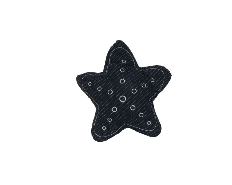 HomeRoots Set of Two 12" X 12" Blue and White Star Starfish Coastal Throw Pillow image number 0