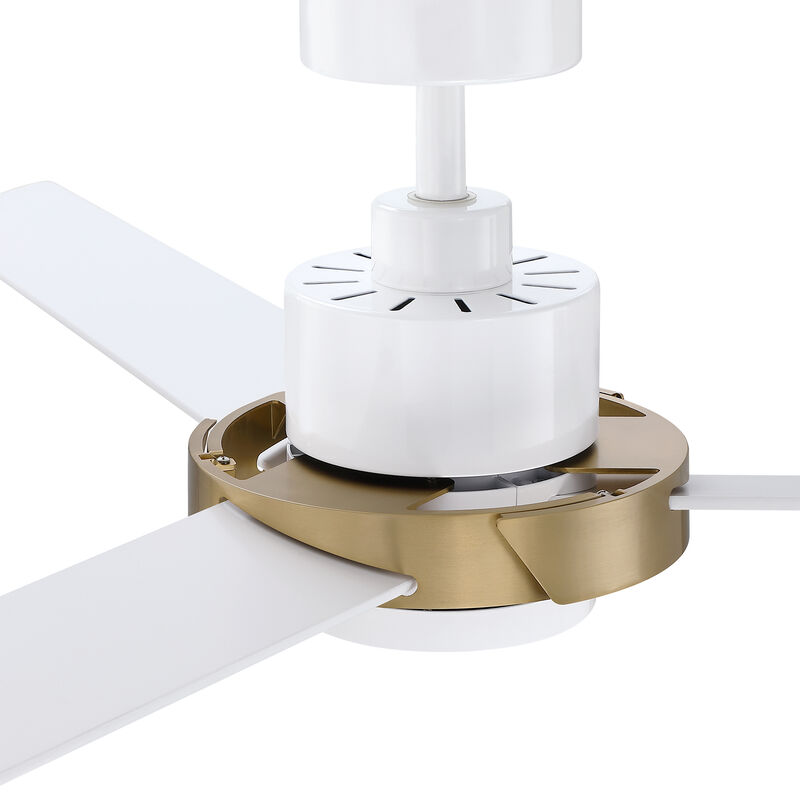 60" Modern White Reversible DC Motor Dimmable LED Large Ceiling Fan with Light and Remote for Bedroom, Living Room or Office image number 8