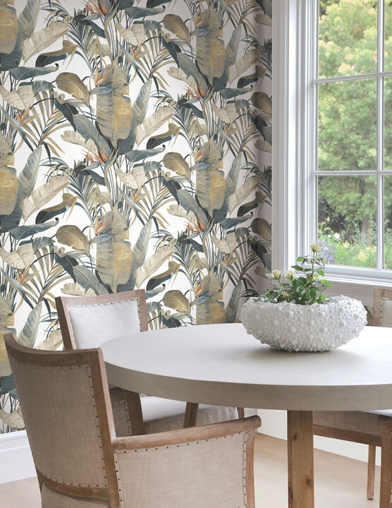 Tropical Cabana Plush Neutral Peel & Stick Wallpaper