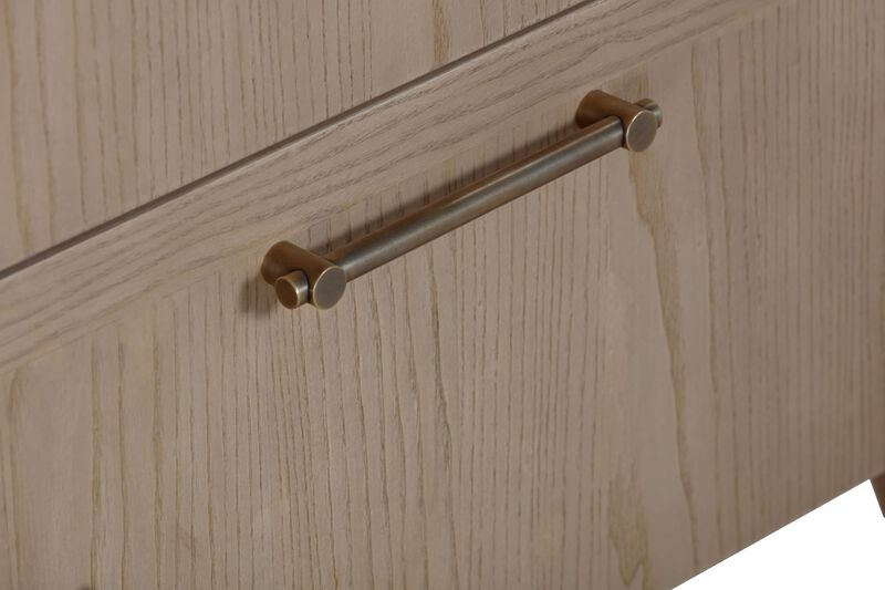 Sumire Two Drawer Ash Wood Nightstand in Ginger