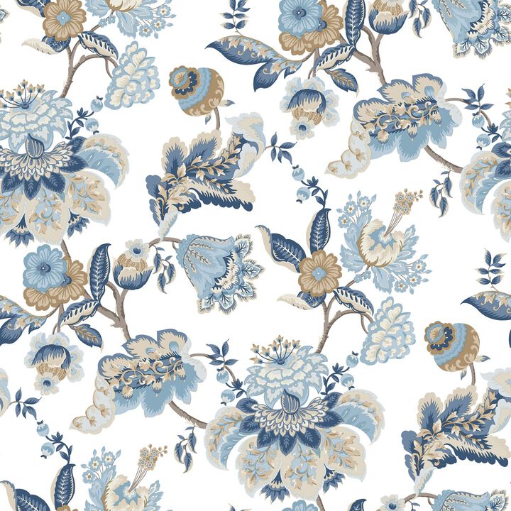 Blooming Garden Floral Blue Wallpaper 8303