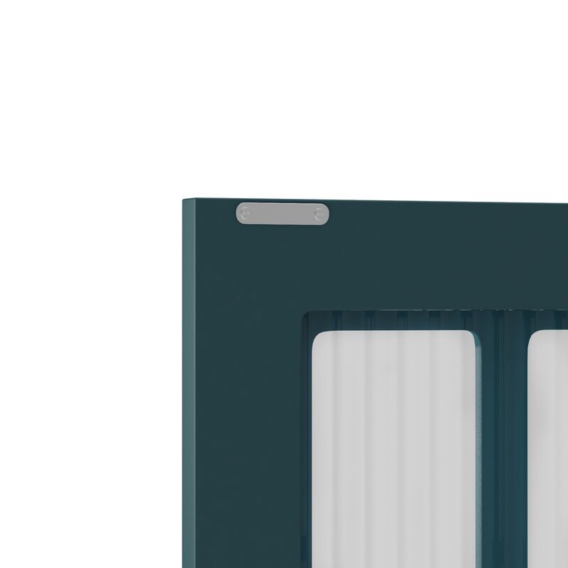 Bathroom Wall Cabinet, 3-Door Wooden Wall Cabinet with Open and Hidden Storage Space, Medicine Cabinet with Glass Door and Towel Bar image number 5