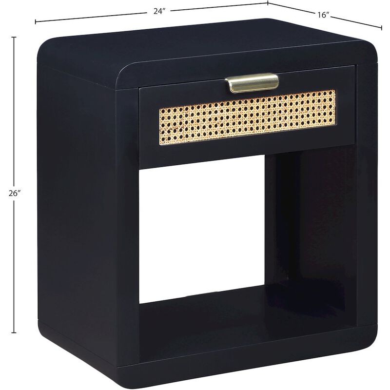 Meridian Furniture Langham Black Night Stand