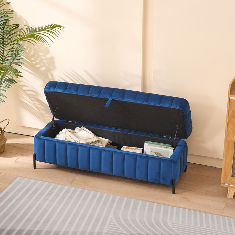 Merax Multi-Functional Velvet Storage Soft Bench